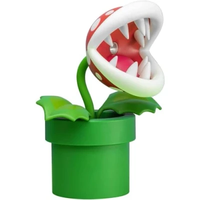 Afbeelding van Paladone Piranha Plant Posable lamp BDP LED met flexibele kop voor Nintendo fans, officieel gelicentieerde Super Mario, 33 cm hoog, USB voeding, rood, wit en groen