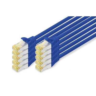 Afbeelding van Digitus DK 1644 A 020 B 10 RJ45 Netwerkkabel, patchkabel CAT 6A S/FTP 2.00 m Blauw 1 stuk(s)