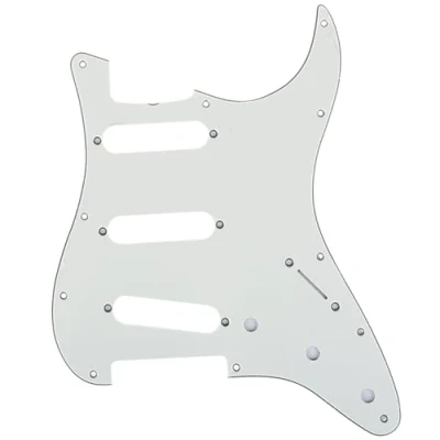 Afbeelding van Musiclily Pro 11 Schroefgaten 60s 64 Vintage stijl SSS Strat Gitaar Slagplaat voor American Stratocaster, 3 laags Parchment