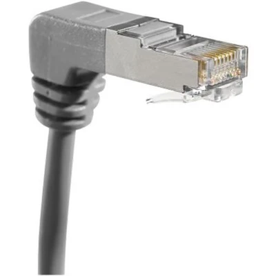 Afbeelding van Netwerkkabel RJ45 CAT 6 S/FTP gebogen grijs 1 m