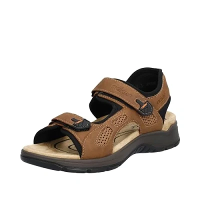 Afbeelding van Rieker Outdoorsandalen, Heren, Maat: 41, Braun Hoogwaardig imitatieleer