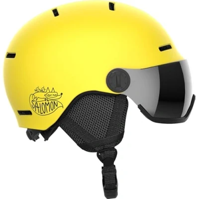 Afbeelding van Salomon Orka Vizier Kinderhelm Ski Snowboarden, Geïntegreerd gemak, Gemakkelijk aan te passen pasvorm en Lichtgewicht, Geel, KL 5659