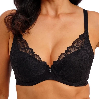 Afbeelding van Wacoal Abellia Plunge Push Up BH Black Zwart 80 C
