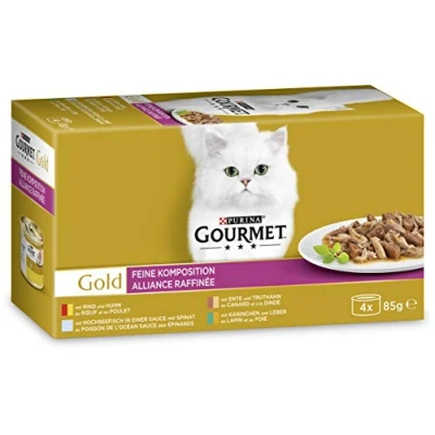 Afbeelding van PURINA GOURMET Gold Fijne Compositie, Kattenvoer Nat Soortenmix, 48 x 85 g