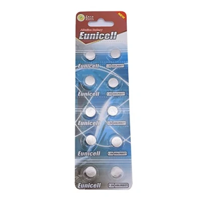 Afbeelding van 10 x Eunicell AG6 Alkaline knoopcel batterijen G6 LR69 LR921 SR921W 370 371