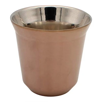 Afbeelding van Dianoo Koffiekop espressokopjes van roestvrij staal, dubbelwandig, thermisch geïsoleerd, capsule, koffiemok, goud