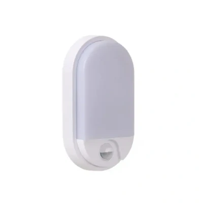 Afbeelding van Lucide HUPS IR Wandlamp Binnen/Buiten LED 1x10W 3000K IP54 Beweging &amp; dag/nacht sensor Ovaal Wit
