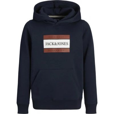 Afbeelding van JACK &amp; JONES JUNIOR hoodie JORFREDERIKSBERG met printopdruk donkerblauw