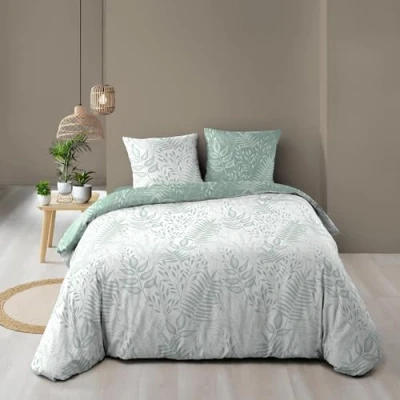 Afbeelding van Douceur d&#039;Intérieur, 3 delige set (240 x 220 cm) Cassia salie, 100% katoen