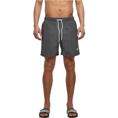 Afbeelding van Urban Classics Block Zwemshorts, Heren, Maat: Large, Darkshadow