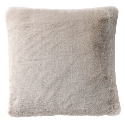 Afbeelding van Dutch Decor ZAYA Sierkussen 45x45 cm bontlook effen kleur Micro Chip grijs