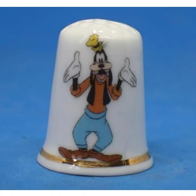 Afbeelding van Birchcroft Porselein China Collectible Vingerhoedje Goofy met Display Box