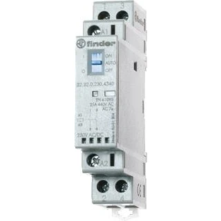 Afbeelding van Finder magneetschakelaar 17 5mm 2m 25a 250vac spoel 24vac dc contact agsno2 mech standindicatie on auto off schakelaar en led 22 32 0 024 4340