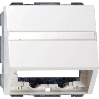 Afbeelding van Gira Systeem 55 datakap met draagring en tekstkader zuiver wit mat