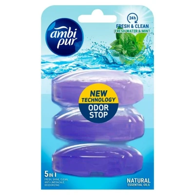 Afbeelding van 6x Ambi Pur Toiletblok Navulling Fris Water en Mint 3 stuk