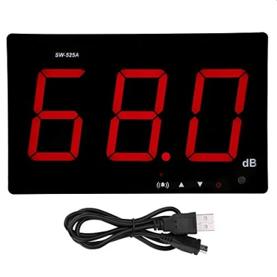 Afbeelding van SW525A Geluidsmeter, Digitale Geluidsmeter LCD USB Muur Decibel GeluidsmeterTester, 30 130dB
