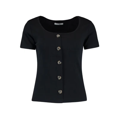Afbeelding van Hailys SS C TP Sa44mma T shirt zwart L Katoen Basics, Street wear
