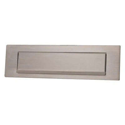 Afbeelding van Hardbrass Briefplaat rechthoek met klep 335x95mm RVS