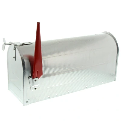 Afbeelding van G2 Amerikaanse brievenbus US Mailbox aluminium zilver