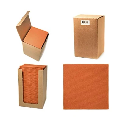 Afbeelding van Alvotex CHIC Airlaid 100 coctailservetten, 1/4 vouwen op stof, hoogwaardige wegwerpservetten, terracotta, 20 x cm,