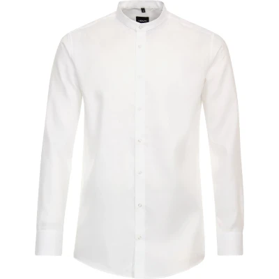 Afbeelding van VENTI modern fit overhemd Oxford wit Strijkvrij Boordmaat: 38