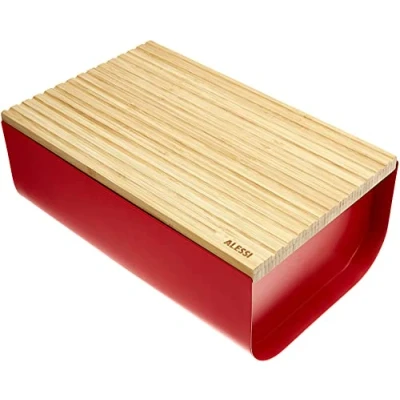 Afbeelding van Alessi Broodtrommel met snijplank Mattina Rood BG03 R door Big Game