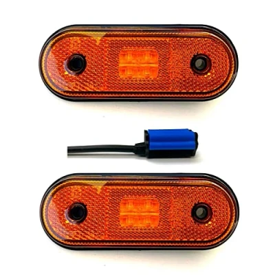 Afbeelding van MelTruck® 2x gele LED begrenzingslicht contourlicht m. snelaansluiting QS075 aanhanger