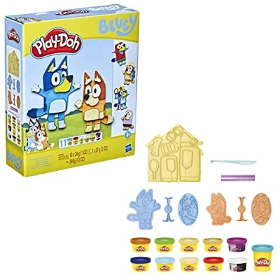 Afbeelding van Play Doh Speelset Bluey verkleed met 11 potten boetseerklei