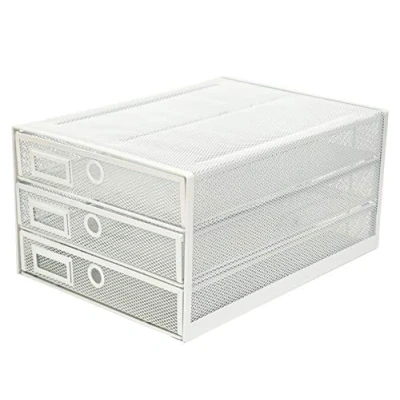 Afbeelding van Exerz Papiersorteerder 3 lade Gaas A4 / bureau Multifunctionele organizer/meerlagige brievenbak voor documenten, tijdschriften, schriften en brief (Wit)