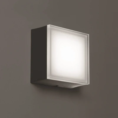 Afbeelding van LCD LED buitenwandlamp 1425 grafiet 12,5 x 12,5cm