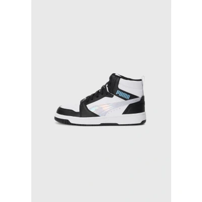 Afbeelding van Puma Rebound V6 Space Belle Unisex Sneakers hoog, Maat: 38.5, Black/lilac crush/white Schoenen