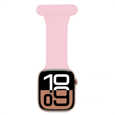 Afbeelding van Apple Watch bandje Siliconen en TPU (zacht) Roze Geschikt voor Series 1/2/3/4/5/6/7/8/9/10/SE/Ultra/Ultra 2 (44/45/46/49 mm)
