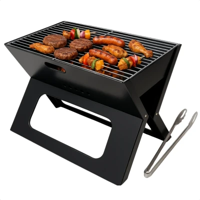 Afbeelding van Cheqo® Opvouwbare Barbecue Draagbare Houtskool BBQ Portable Draagbaar en Inklapbaar Voor Camping Strand