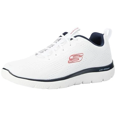 Afbeelding van Skechers Sport Summits Sneakers laag white/navy, Heren, Maat: 48.5, White/navy Textiel/ synthetisch