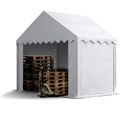 Afbeelding van Opslagtent 3x2 m beschutting met PVC zeil 700 N waterdicht wit