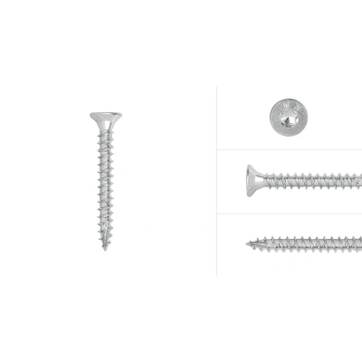 Afbeelding van Spaanplaatschroeven Verzinkt 6 x 50 mm Torx 25 met snijpunt Doos 100 Stuks