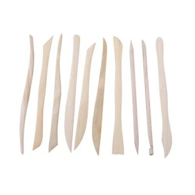 Afbeelding van 10 stuks DIY keramische gereedschappen hout klei sculpting tool set polymeer modelleer gereedschap
