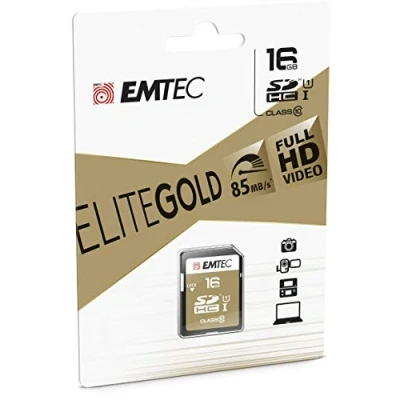 Afbeelding van Emtec SDHC 16GB Class10 Gold + Flashgeheugen