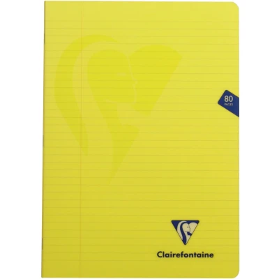 Afbeelding van Clairefontaine schrift mimesys voor ft A4, 80 bladzijden, kaft in PP, gelijnd, geassorteerde kleuren