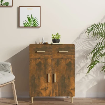 Afbeelding van Dressoir 69,5x34x89 cm bewerkt hout gerookt eikenkleurig