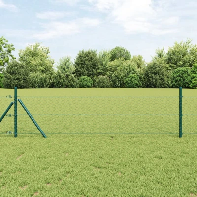Afbeelding van vidaXL Hexagonaal Hek Groen 0.5x100 m Staal