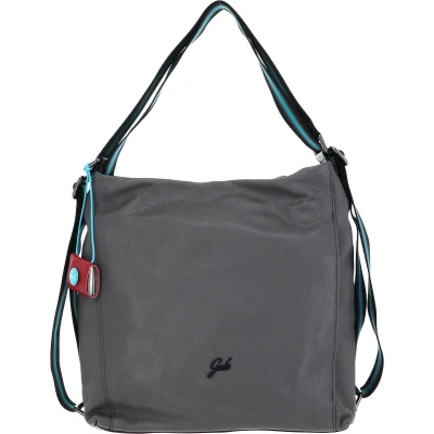Afbeelding van Gabs Leren Schoudertas Rugzak Aissa TG Bull Black Shoulder Bag Basalto Grijs