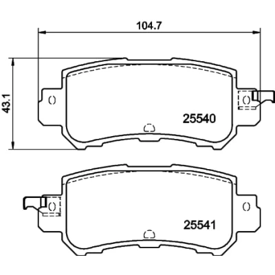 Afbeelding van Remblokkenset, schijfrem HELLA PAGID 8DB 355 020 151