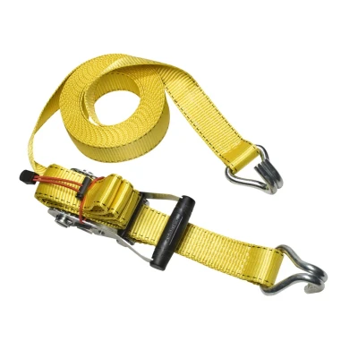 Afbeelding van MasterLock Spanband met J haak geel 8,25m x 50 mm