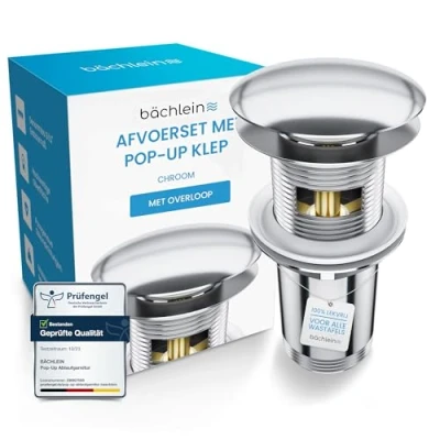 Afbeelding van Premium afvoergarnituur voor wastafel 10 x 7 chroom