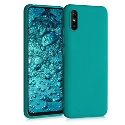 Afbeelding van kwmobile telefoonhoesje geschikt voor Xiaomi Redmi 9A / 9AT Hoesje smartphone Back cover in mat petrol