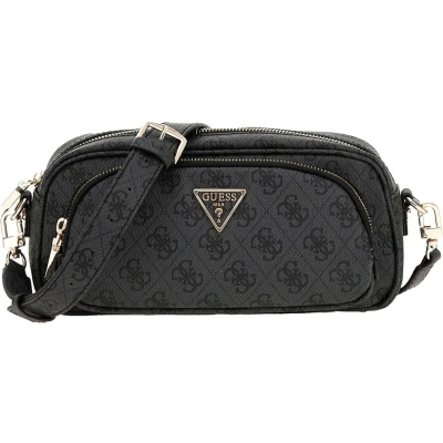 Afbeelding van GUESS Schoudertas Power Play Camera Crossbody Coal Logo Donkergrijs