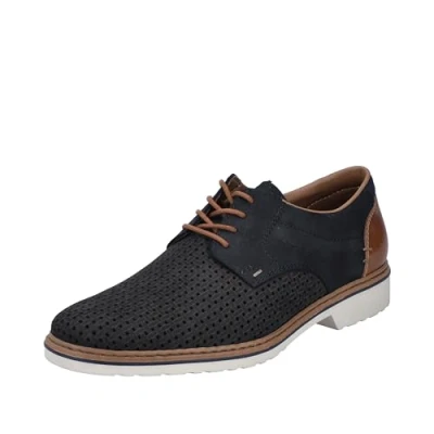 Afbeelding van Rieker 16506 lage veterschoenen voor heren, blauw, 42 EU, EU