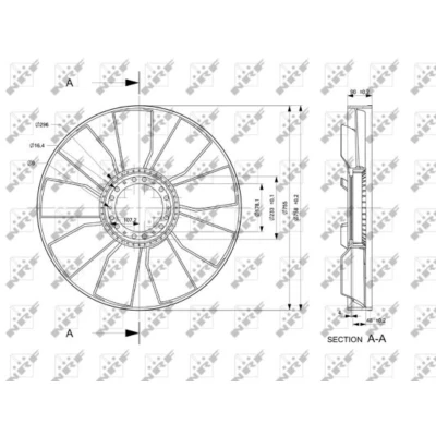 Afbeelding van NRF Ventilatorwiel motorkoeling 49813