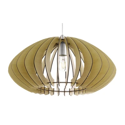 Afbeelding van EGLO Cossano 2   Hanglamp   1 Lichts   Ø50cm   Nikkel Mat   Ahorn